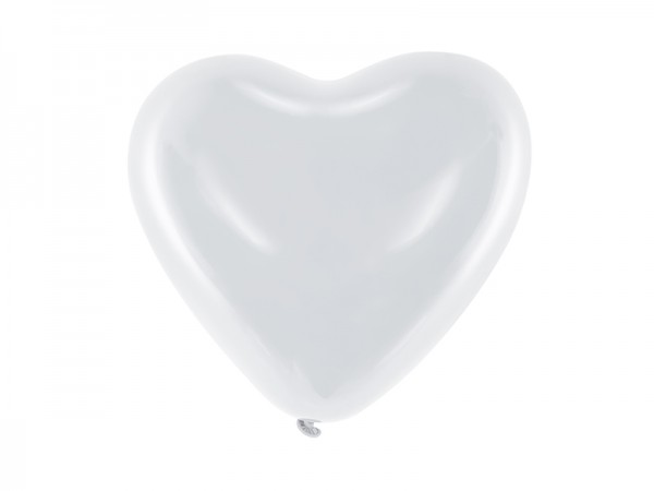 Balónky srdce bílé