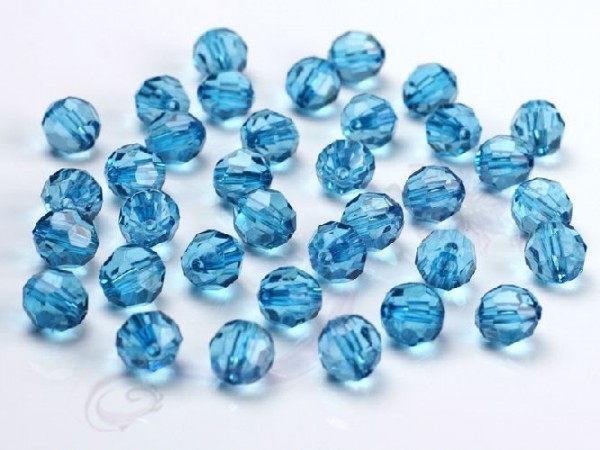 Krystalové korálky 10mm, modré - petrolejové 