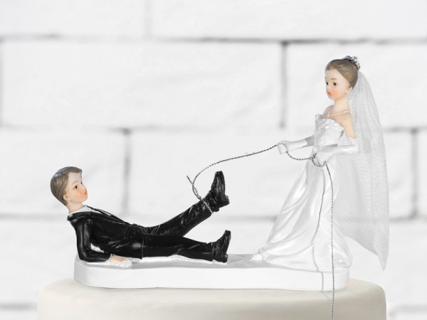 Svatební figurky ženich a nevěsta s lasem