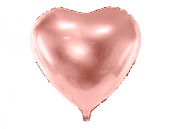 Paris Dekorace Foliový balónek srdce, růžové zlato 61 cm