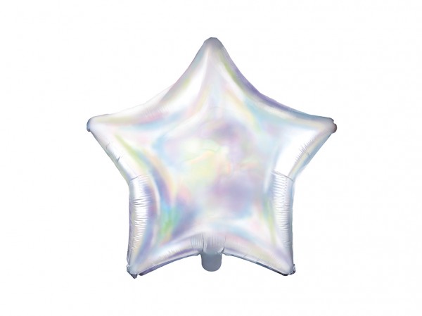 Foliový balónek holografická hvězda, 48 cm