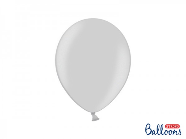 Balónek metalický stříbrný, 27 cm