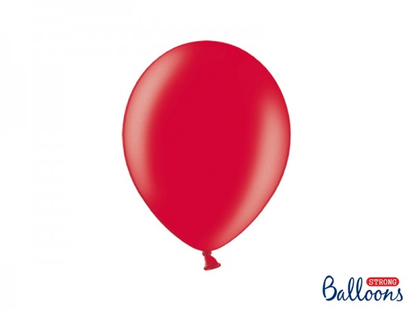 Balónek metalický červený, 27 cm