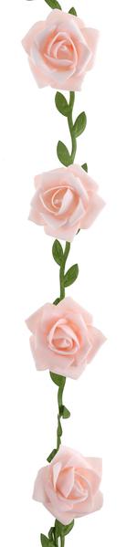 Paris Dekorace Girlanda s růžemi růžové 120 cm