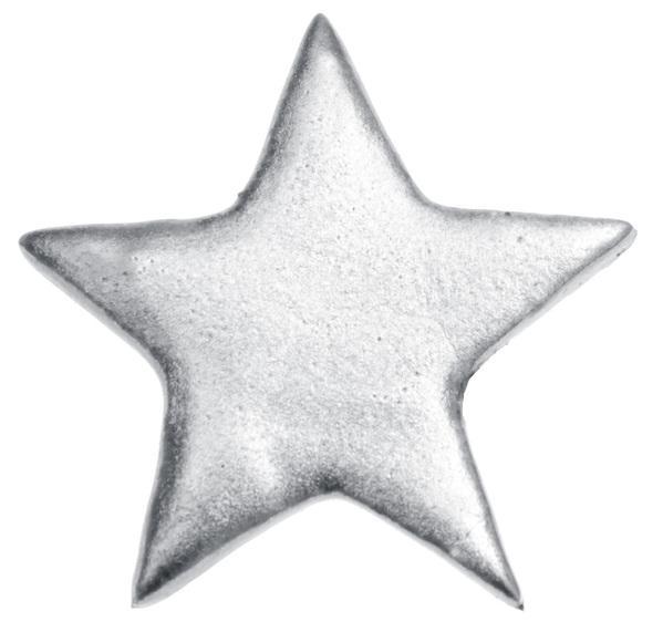 Dekorační metalické stříbrné hvězdy 6ks, 5 x 5 cm