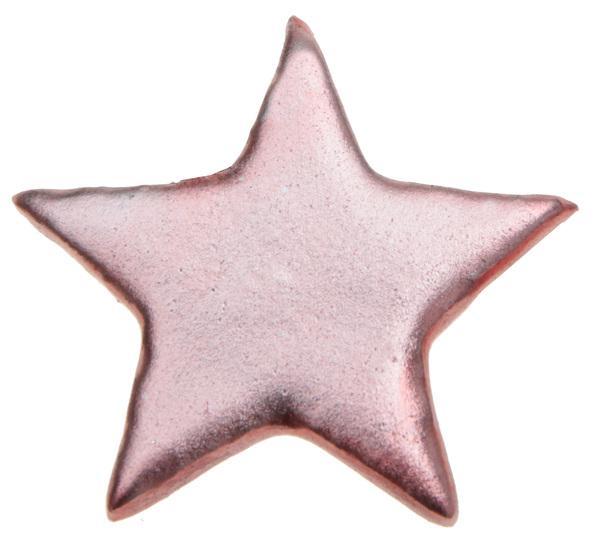 Paris Dekorace Dekorační metalické růžové hvězdy 6 ks, 5 x 5 cm