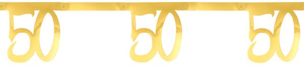 Paris Dekorace Girlanda zlatá &quot;50&quot; 2,5 m