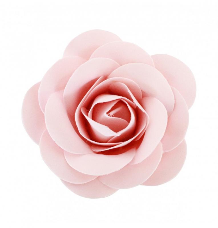 Paris Dekorace Pastelově růžová růžička, 8x3,5cm