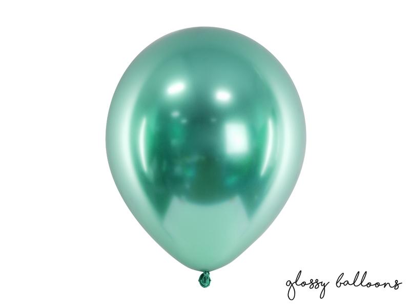Balónek chromový láhvově zelený, 30cm